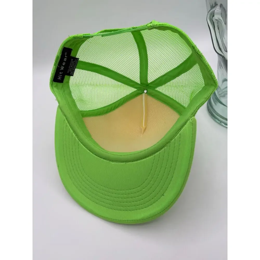 Taco Bell Retro Neon Green White Logo Snap Back Mesh Adjustable Trucker Hat OSFA